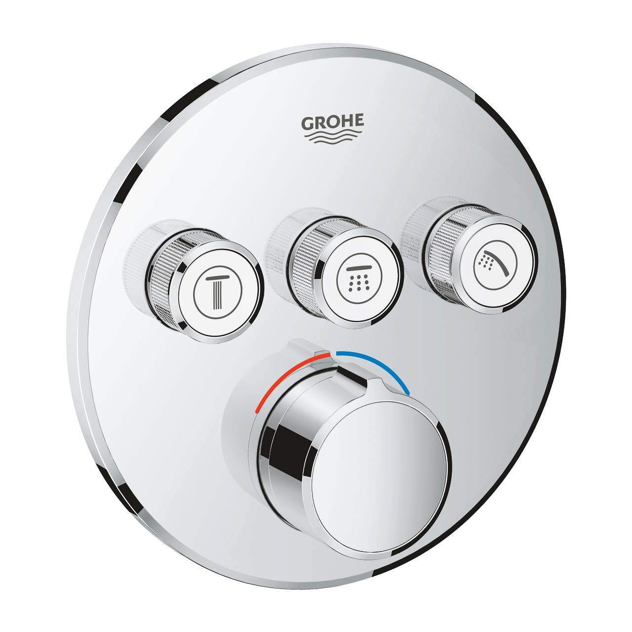 GROHE SmartControl Miscelatore Monocomando Doccia 3 Vie Cromo - Modello 29146000, Compatibile con Rapido SmartBox