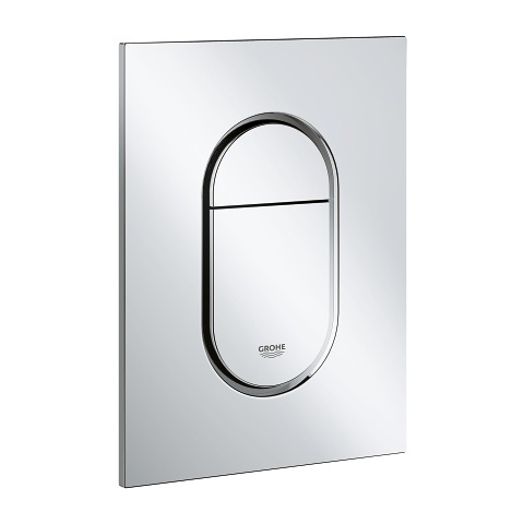 Grohe Arena Cosmopolitan S 37624000 - Piastra di azionamento per WC, Cromo, Dimensioni 130 x 172 mm, Doppio risciacquo e tecnologia EcoJoy