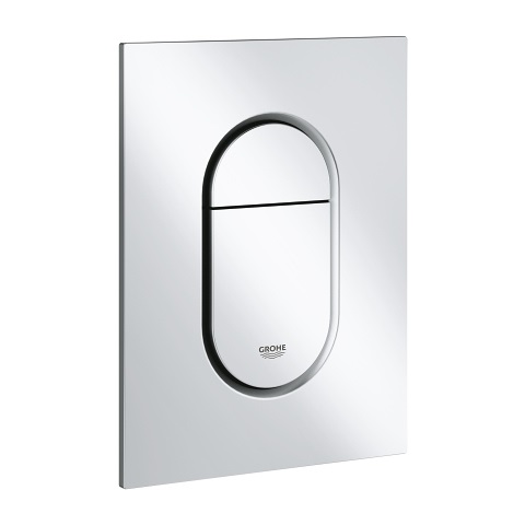 Grohe Arena Cosmopolitan S Piastra di Azionamento WC - Cromo Satinato, Dual Flush e Start & Stop