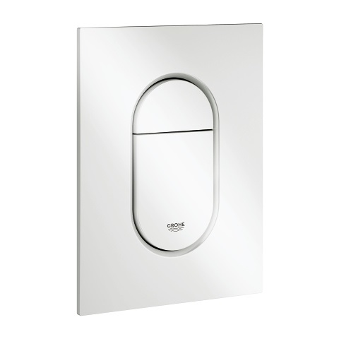 GROHE 37624SH0 Placca di azionamento Arena Cosmopolitan S per WC - Nero/Bianco alpino, con tecnologia EcoJoy