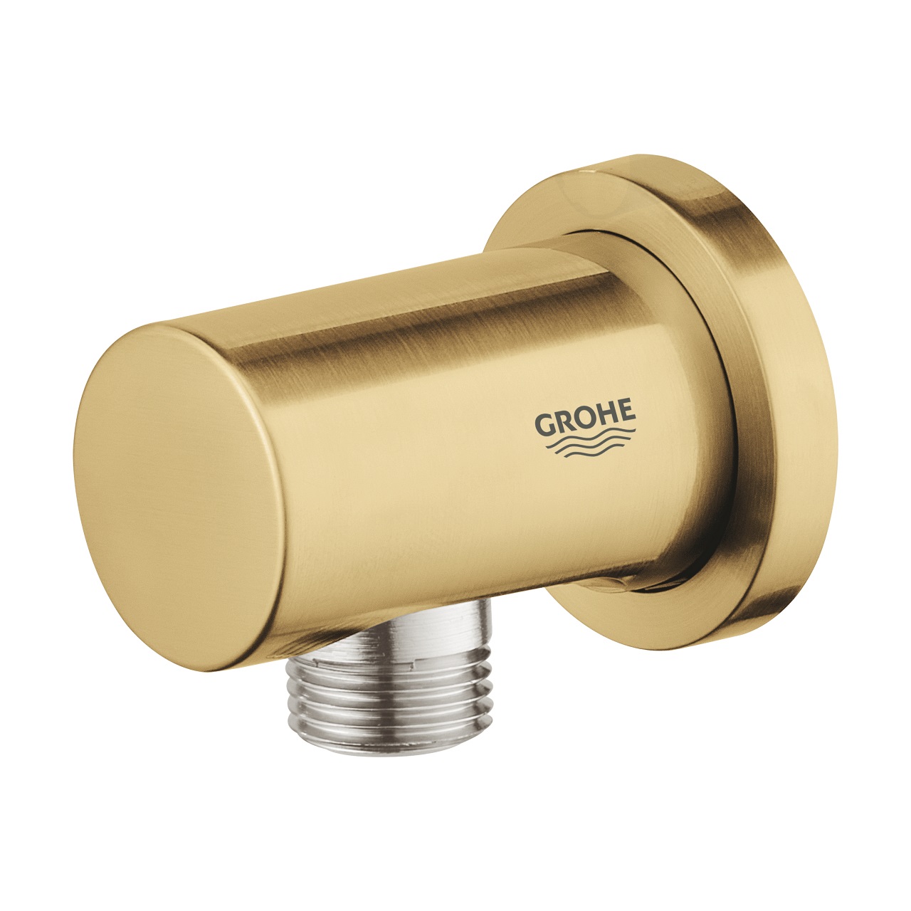 Grohe Rainshower Raccordo Erogatore per Doccia Oro Spazzolato 27057GN0 con Rosone Circolare e Protezione Antiriflusso