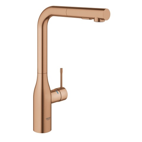 GROHE Essence 30270DL0 Miscelatore Monocomando da Cucina con Doccetta Estraibile - Oro Rosa Spazzolato