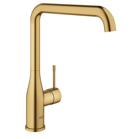 GROHE 30269GN0 Miscelatore Monocomando per Lavello, Oro Opaco, Cartuccia Ceramica 28 mm, Bocca Girevole, Limitatore di Temperatura Integrato