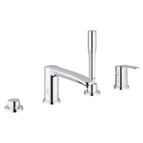 Grohe Eurostyle Cosmopolitan Miscelatore Monocomando a 4 Fori per Bordo Vasca - Cromo, Cartuccia 46 mm, Tecnologia SilkMove