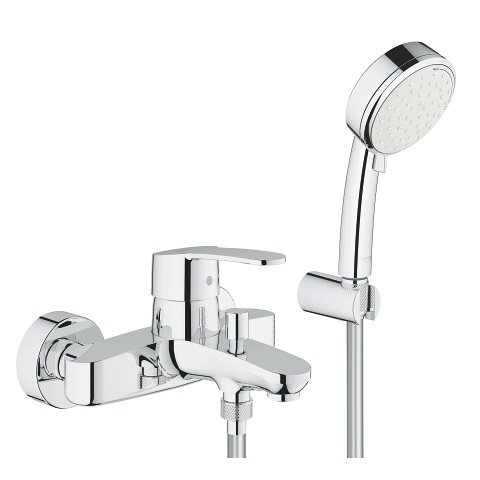 Grohe Eurostyle Cosmopolitan Miscelatore Monocomando per Vasca/Doccia a Parete con Set Doccia, Finitura Cromo, Cod. 3359220A