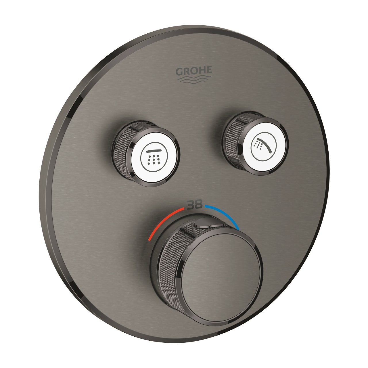GROHE Grohtherm SmartControl Miscelatore Termostatico a 2 Vie per Doccia e Vasca - Grafite Spazzolata, Cod. 29119AL0