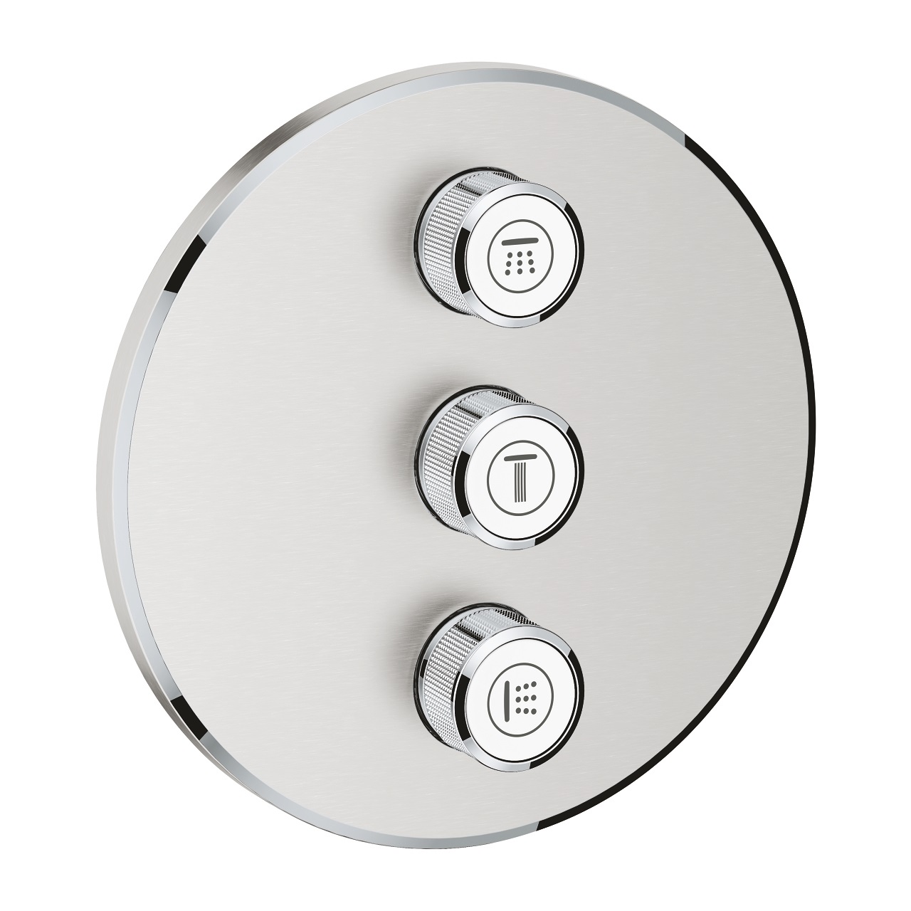 Grohe Grohtherm SmartControl Miscelatore Termostatico da Incasso con 3 Vie - Super Steel, Comando SmartControl, Installazione QuickFix