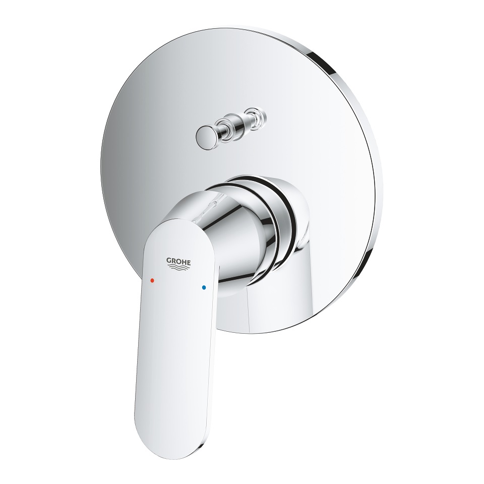 GROHE Eurosmart Cosmopolitan Miscelatore Monocomando a 2 Vie con Deviatore, Cromato, Parte Esterna per Incasso SmartBox