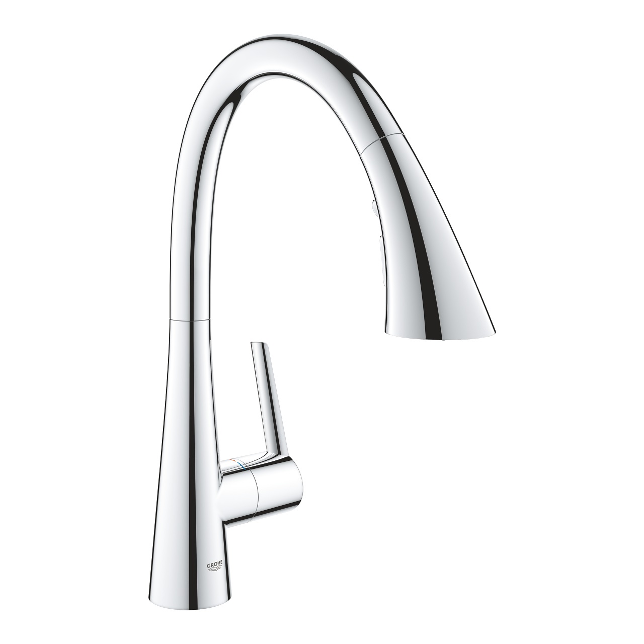GROHE Zedra Miscelatore Monocomando per Lavello con Doccetta Estraibile, Cromo, 3 Getti, Cartuccia Ceramica 35 mm, Cod. 32294002