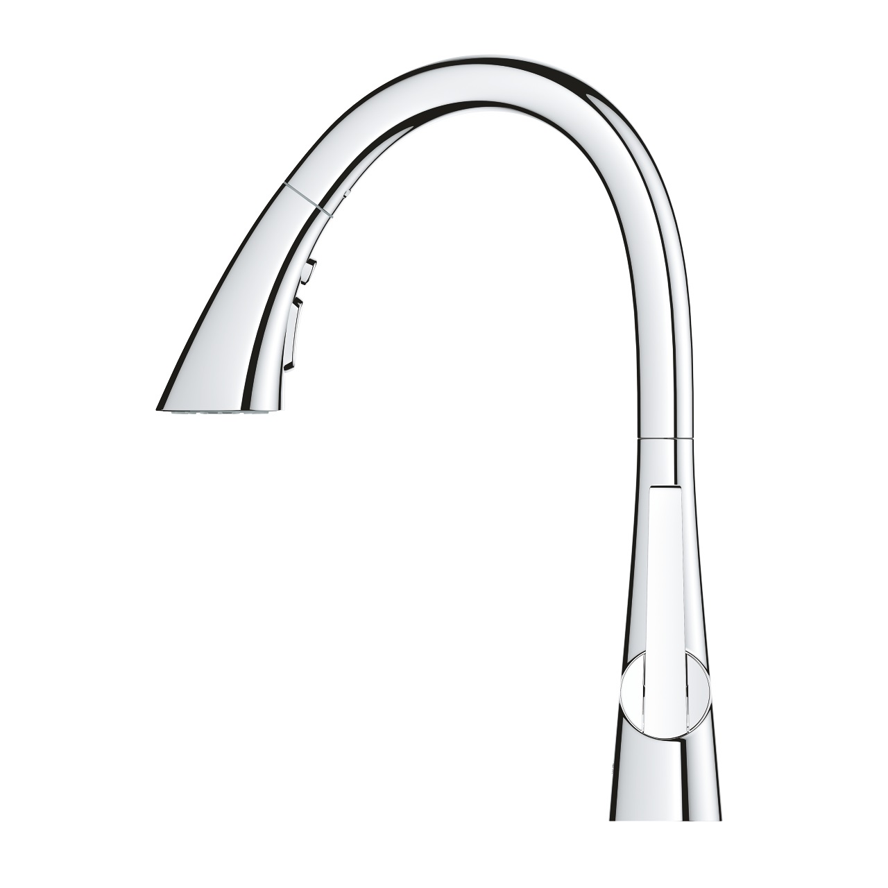 GROHE Zedra Miscelatore Monocomando per Lavello con Doccetta Estraibile, Cromo, 3 Getti, Cartuccia Ceramica 35 mm, Cod. 32294002