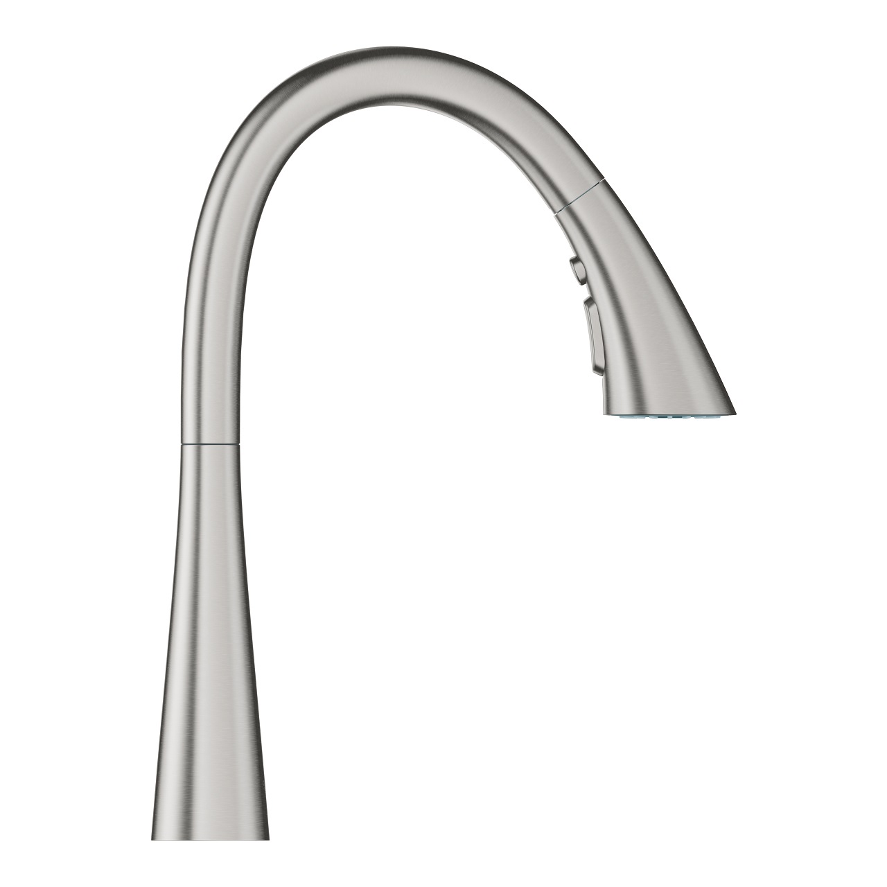 GROHE Zedra 32294DC2 Miscelatore Monocomando per Lavello, DN 15, Bocca C, Satinato, con Doccetta Estraibile e 3 Tipi di Getto