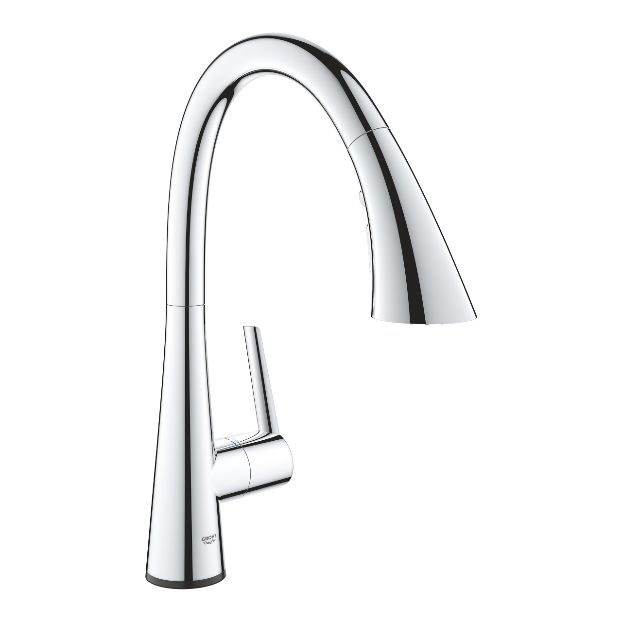 GROHE Zedra Touch Miscelatore Monocomando Elettronico per Lavello con Doccetta Estraibile e 3 Tipi di Getto - Cromo - 30219002