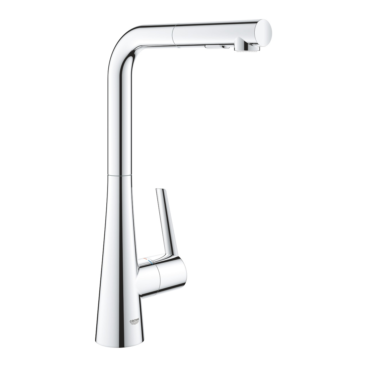 GROHE Zedra Miscelatore Monocomando da Cucina con Doccetta Estraibile, 2 Getti, Finitura Cromo - 32553002