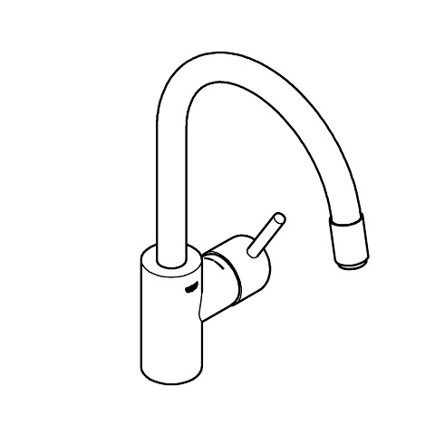 GROHE Concetto Miscelatore Monocomando Cromo per Lavello con Doccia Estraibile e Bocca Alta - 32663003