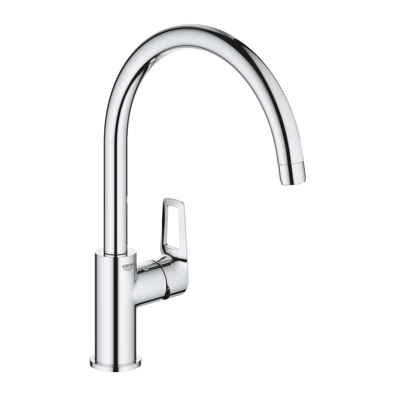GROHE BauLoop Miscelatore Monocomando per Lavello Cromo Lucido - Cartuccia Ceramica 28 mm, Bocca Girevole 360°, Aeratore