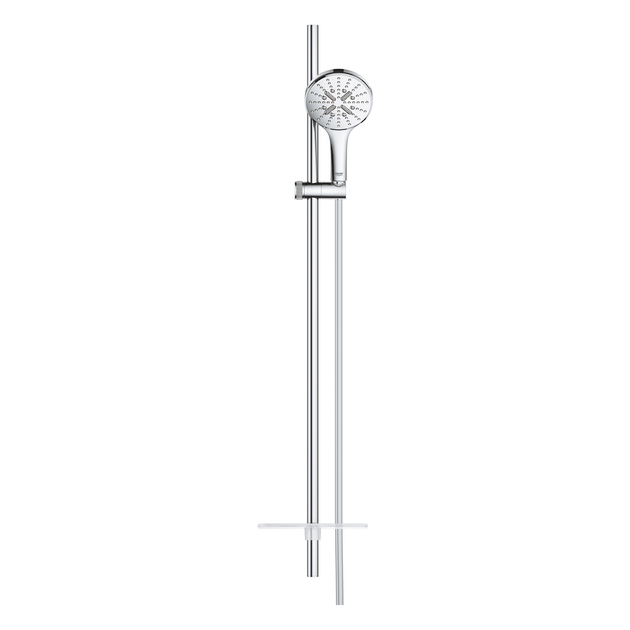 Grohe Rainshower SmartActive 130 Set Doccia a Parete con Asta da 90 cm, 3 Tipi di Getto, Finitura Cromo