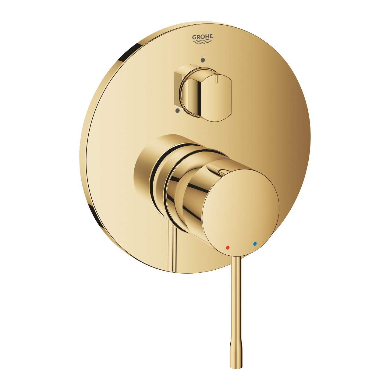 GROHE Essence Miscelatore Monocomando a 3 Vie Oro Lucido con Deviazione per Doccia e Vasca - Modello 24092GL1