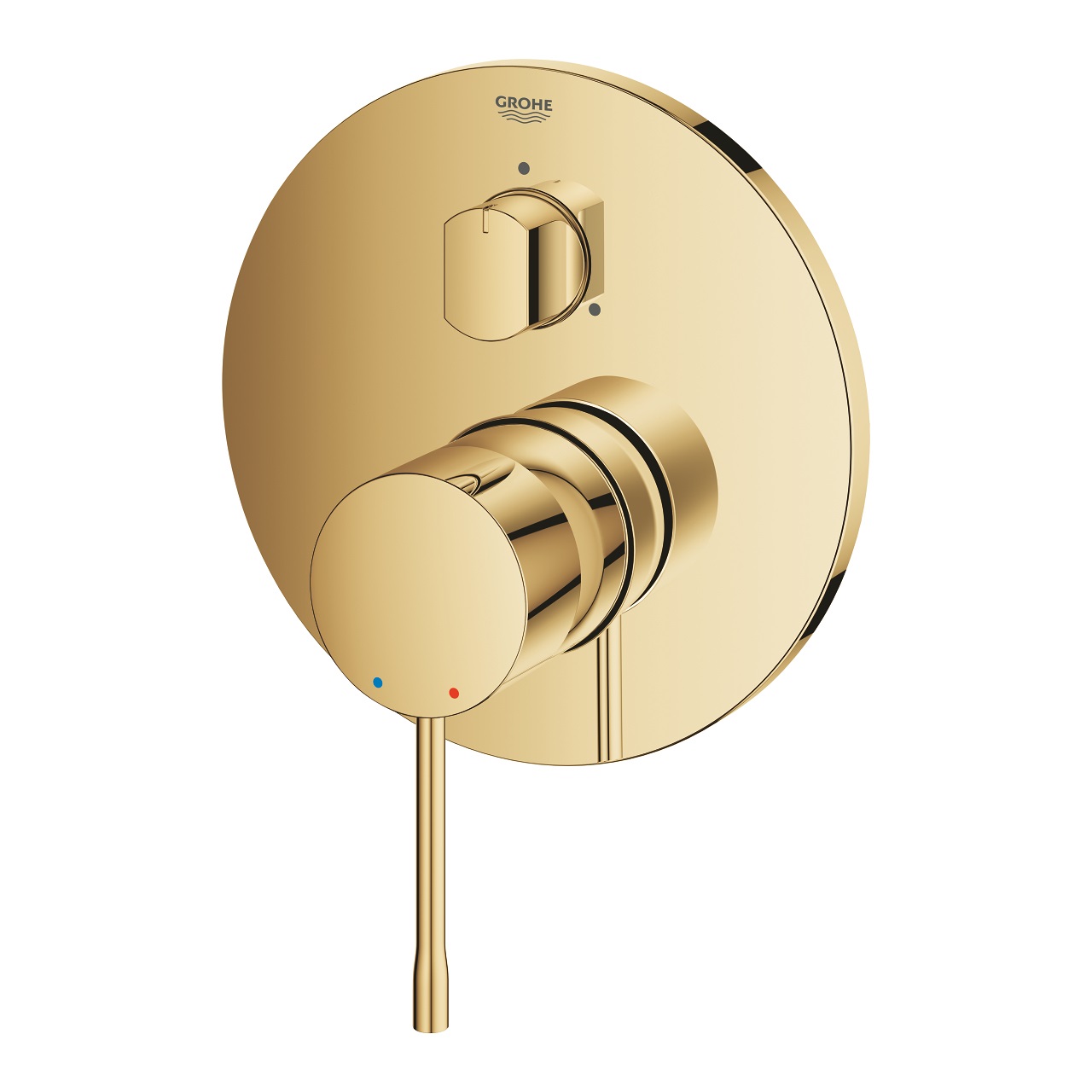 GROHE Essence Miscelatore Monocomando a 3 Vie Oro Lucido con Deviazione per Doccia e Vasca - Modello 24092GL1