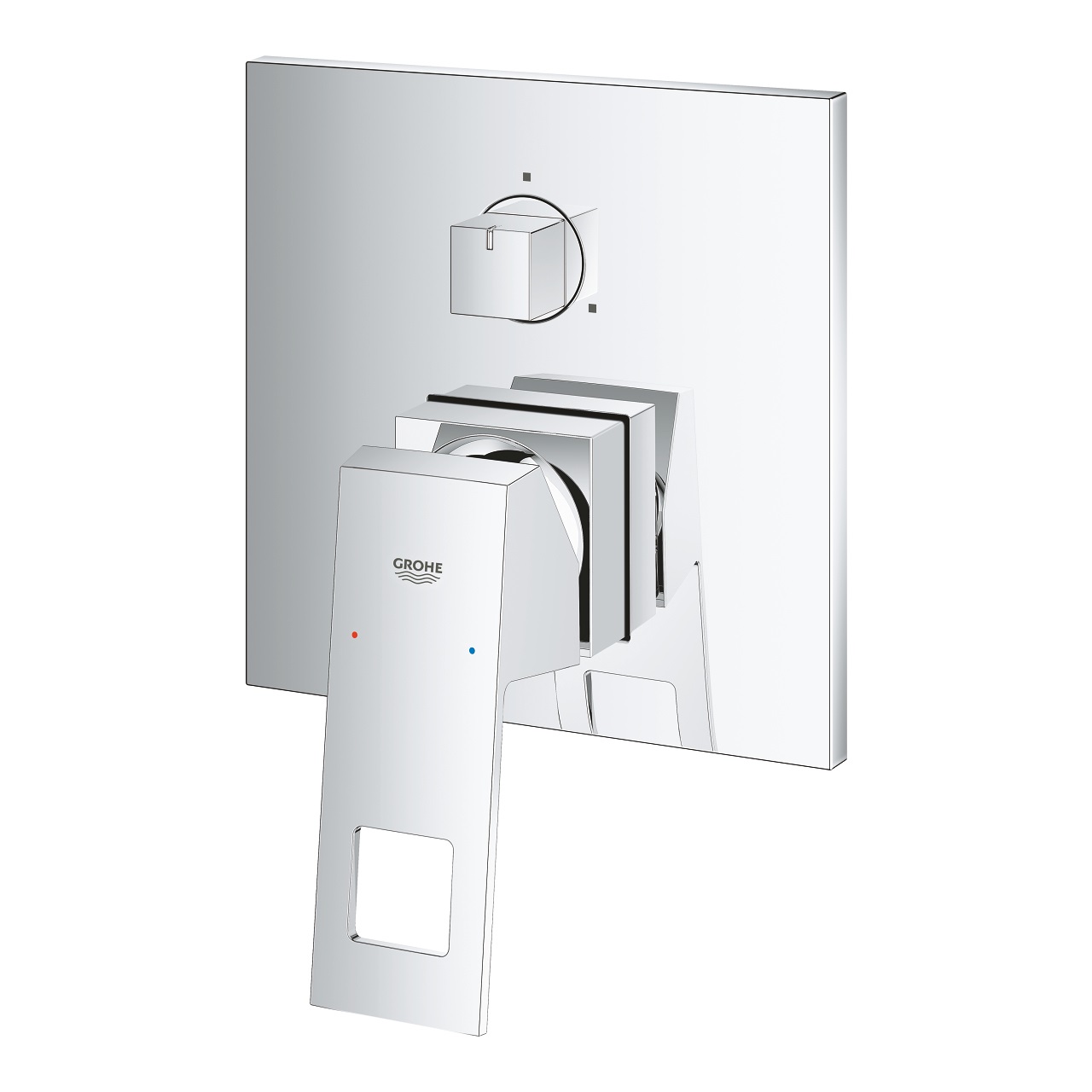 Grohe Eurocube Miscelatore Monocomando a 3 Vie con Deviatore, Cromo - 24094000