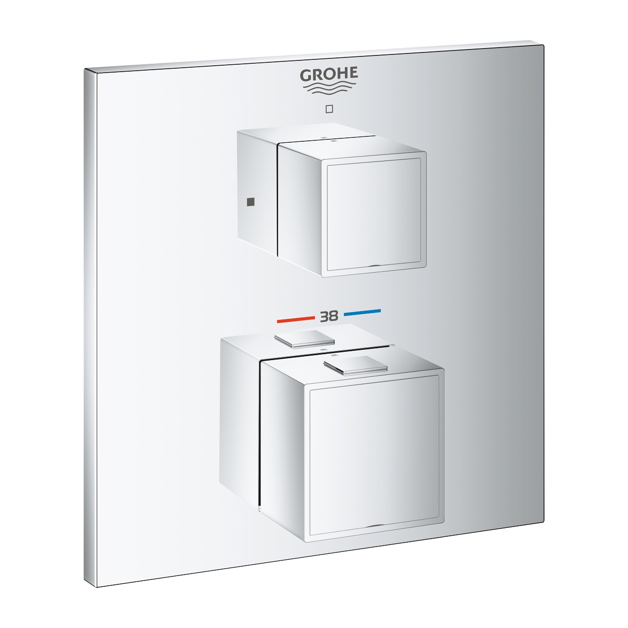 Grohe Grohtherm Cube Miscelatore Termostatico a 1 Via per Doccia Cromo con Blocco di Sicurezza e Tecnologia TurboStat