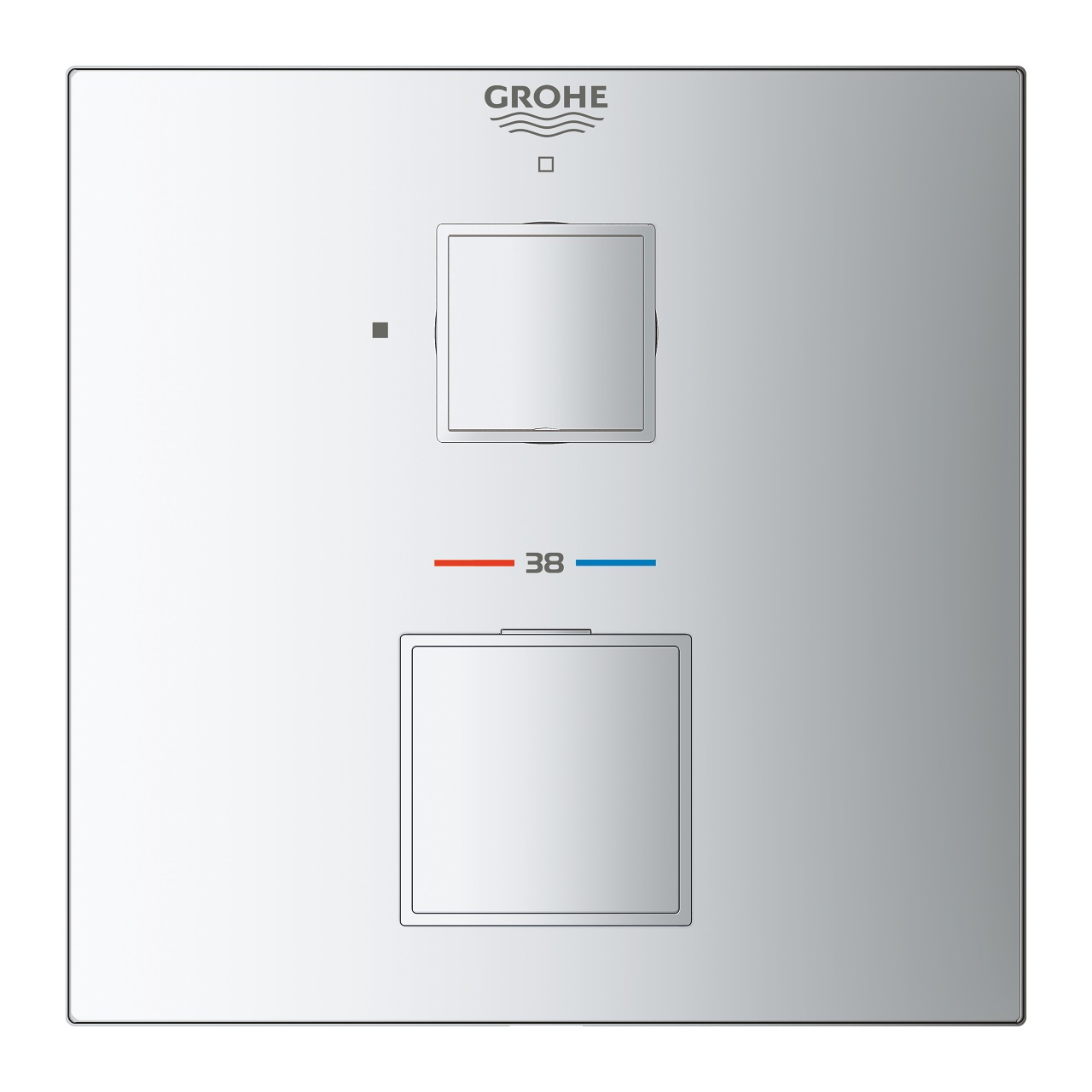 Grohe Grohtherm Cube Miscelatore Termostatico a 1 Via per Doccia Cromo con Blocco di Sicurezza e Tecnologia TurboStat
