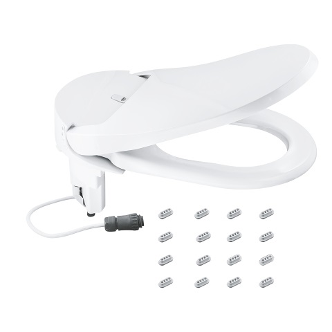 GROHE Sensia Arena Bianco - Rubinetto con Chiusura Automatica e Set di Ricambio