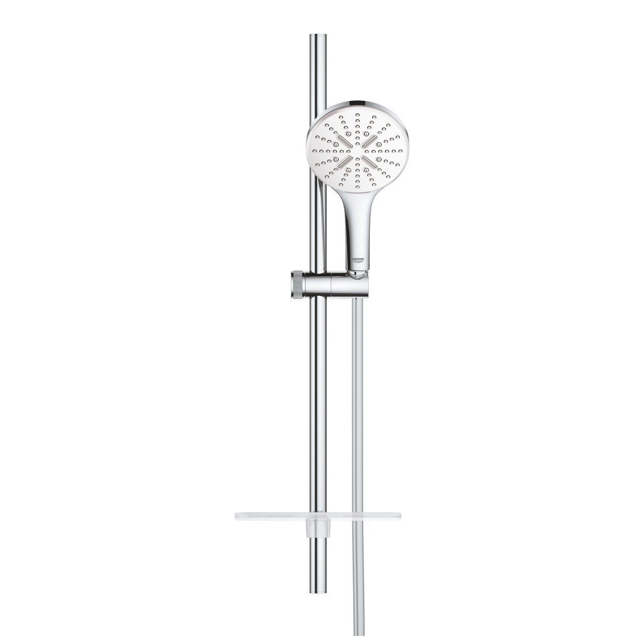 Grohe Rainshower SmartActive 130 Set Doccia 60 cm con 3 Tipi di Getto, Finitura Moon White/Cromo, Cod. 26576LS0