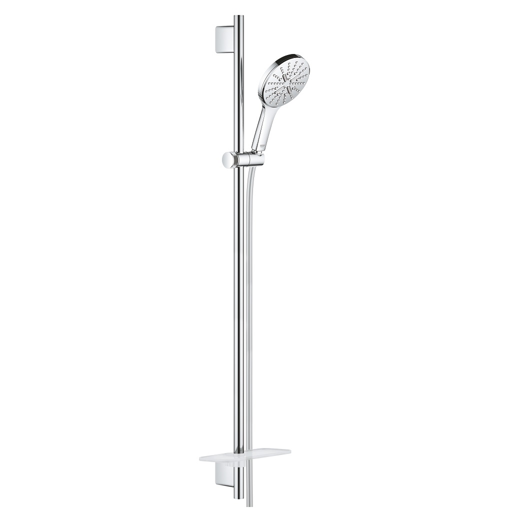 Grohe Rainshower SmartActive 130 Set Doccia a Parete con 3 Tipi di Getto, Asta da 90 cm, Finitura Cromo