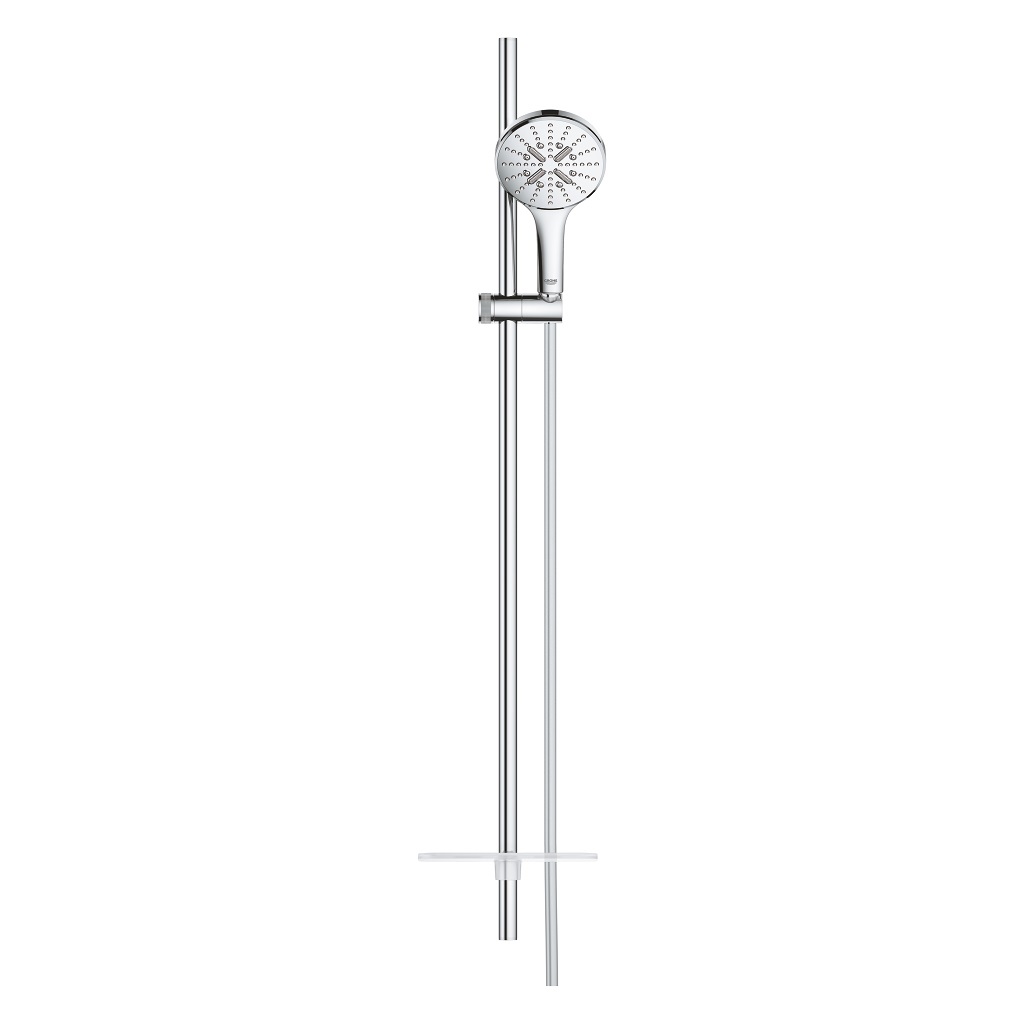 Grohe Rainshower SmartActive 130 Set Doccia a Parete con 3 Tipi di Getto, Asta da 90 cm, Finitura Cromo