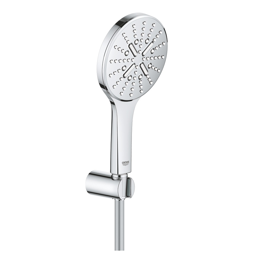 Grohe Rainshower SmartActive 26581000 - Soffione Doccia a 3 Getti, Cromo, 130 mm, EcoJoy, Portata Limitata a 9,5 l/min