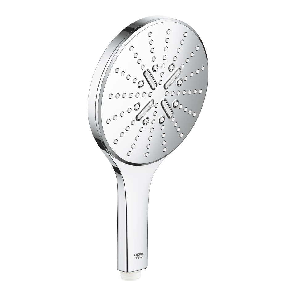 Grohe Rainshower 150 SmartActive 26590000 Soffione Doccia Cromo 150 mm - 3 Tipi di Getto, Ecojoy 9,5 l/min, DripStop
