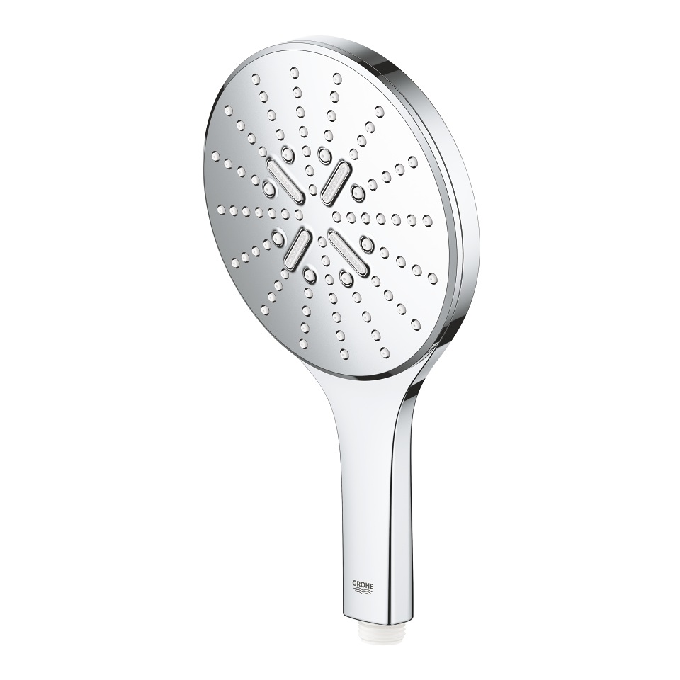 Grohe Rainshower 150 SmartActive 26590000 Soffione Doccia Cromo 150 mm - 3 Tipi di Getto, Ecojoy 9,5 l/min, DripStop