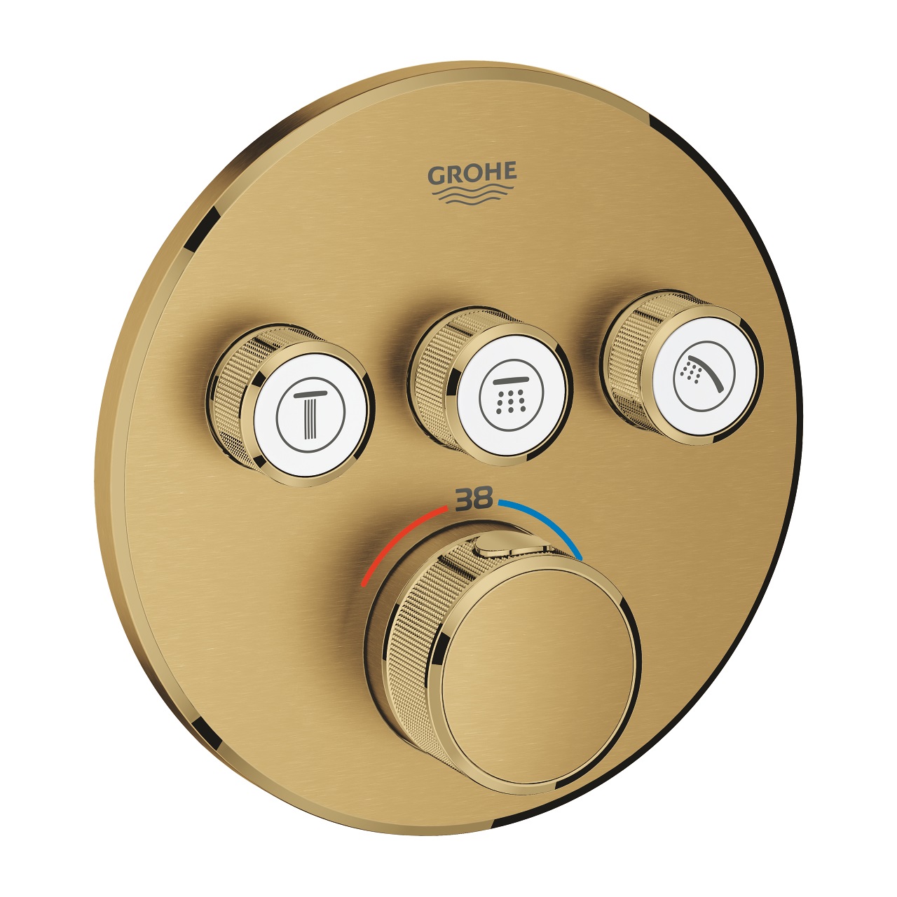 Grohe Grohtherm SmartControl Miscelatore Termostatico a 3 Vie per Doccia - Oro Spazzolato