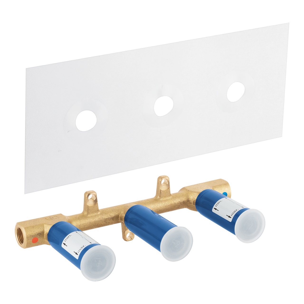 Grohe 29025002 Corpo Incasso per Rubinetto da Bagno a 3 Fori per Lavabo, Ottone Resistente alla Corrosione