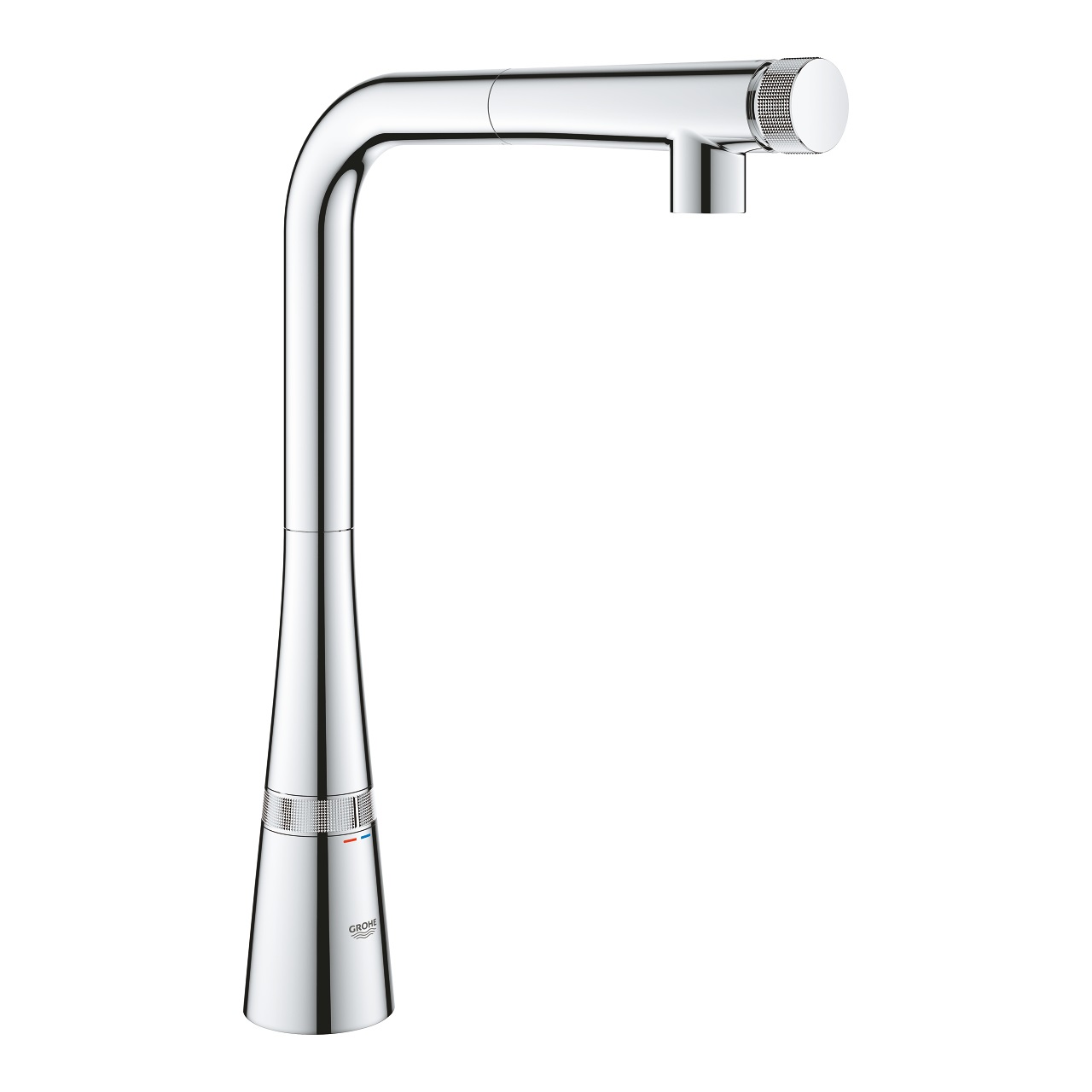 Grohe Zedra Miscelatore Monocomando Estraibile con Smart Control, Cromo, Digitale, 140°