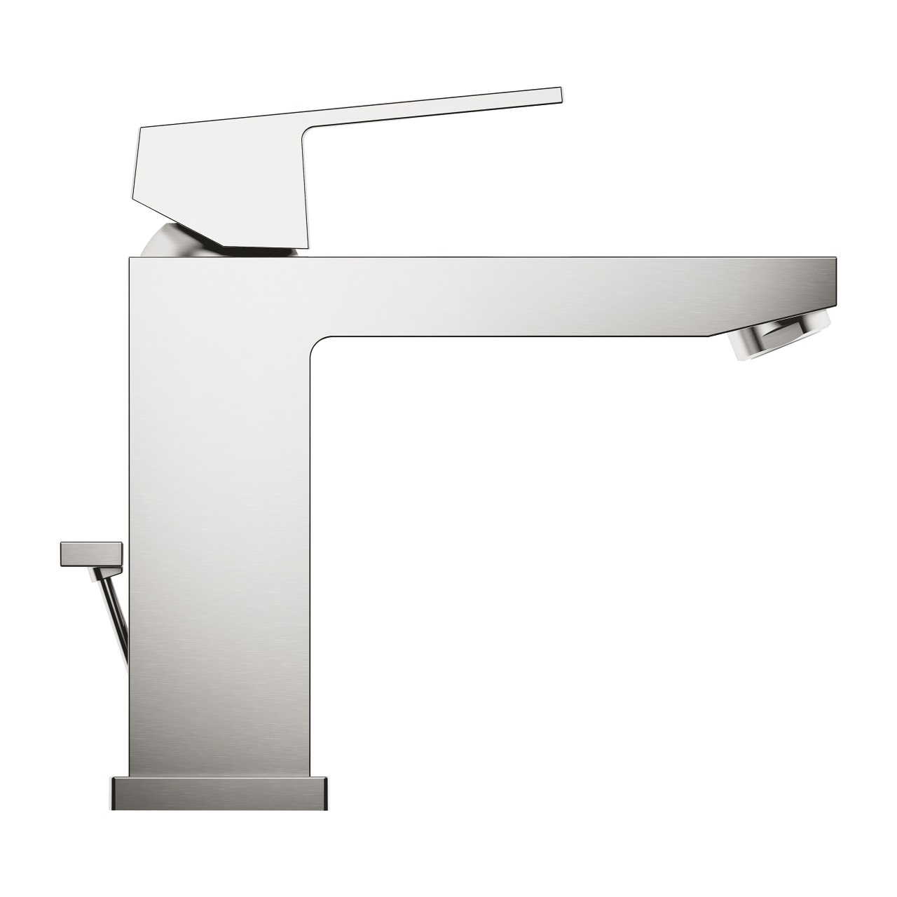 Grohe Eurocube Rubinetto Monocomando per Lavabo M-Size Supersteel con Piletta Scarico