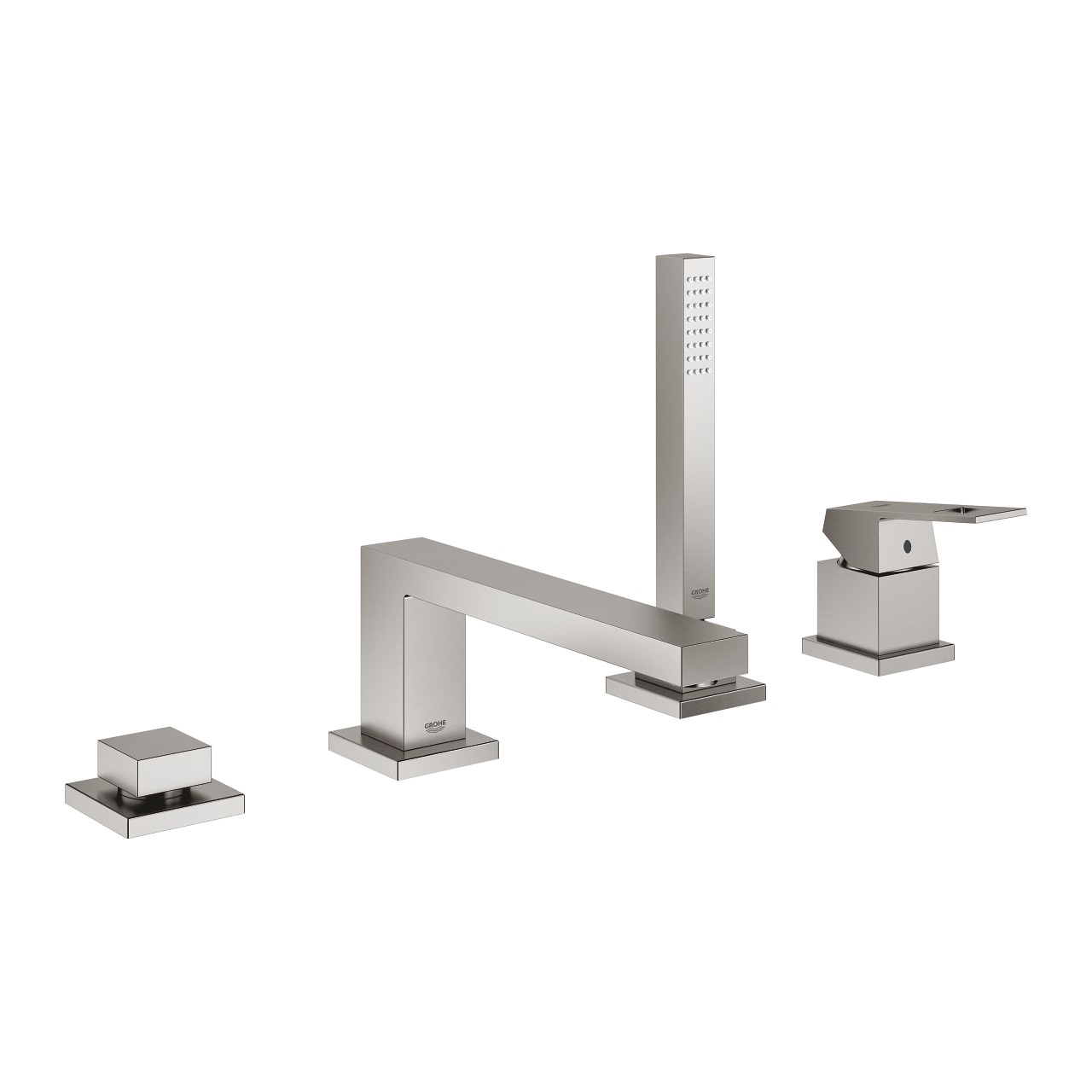 GROHE Eurocube Miscelatore Monocomando in Acciaio Inox 19897DC1 con Mousseur e Cartuccia GROHE SilkMove®