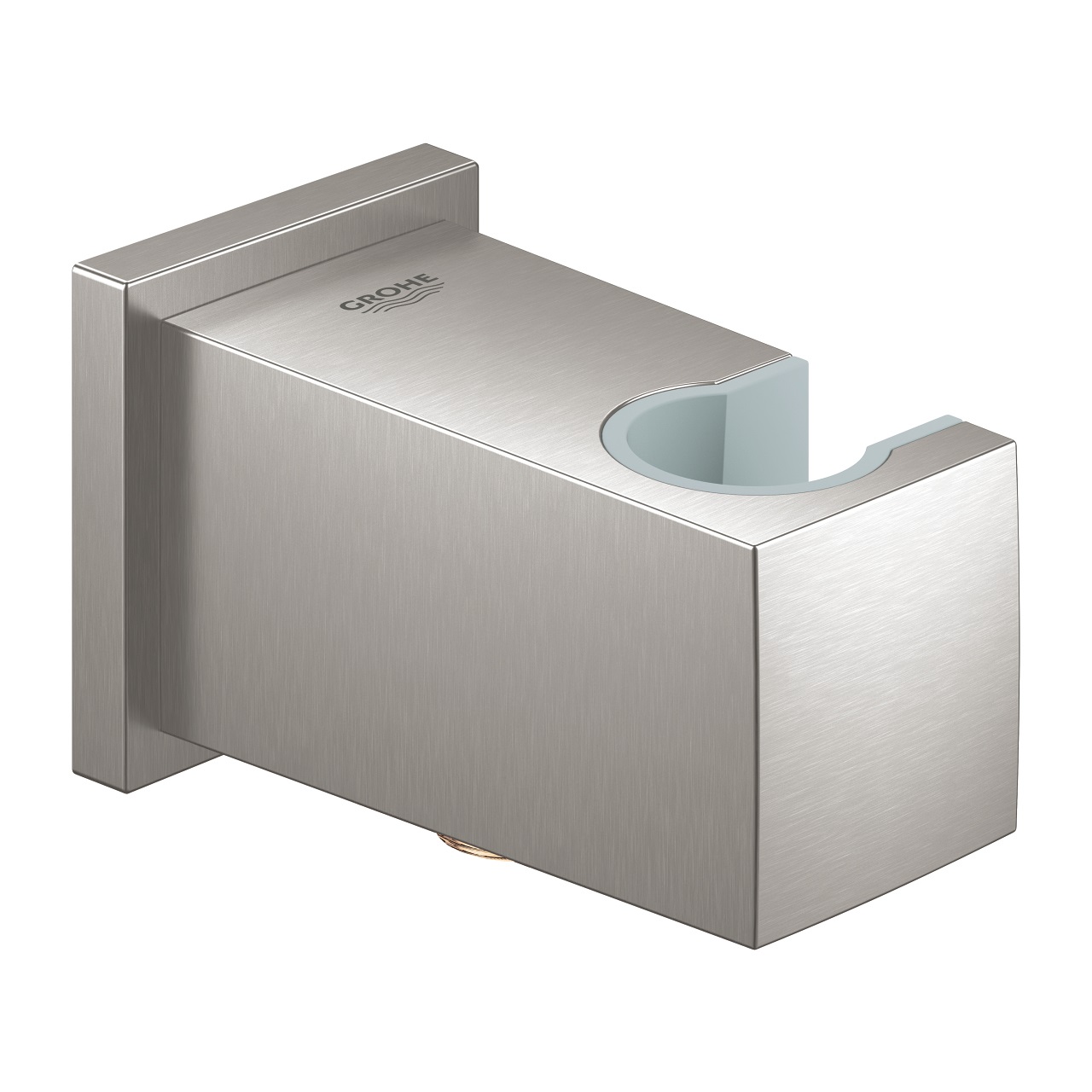 GROHE Euphoria Cube Codo di uscita 1/2 con supporto per doccetta, design squadrato, finitura supersteel - Cod. 26370DC0