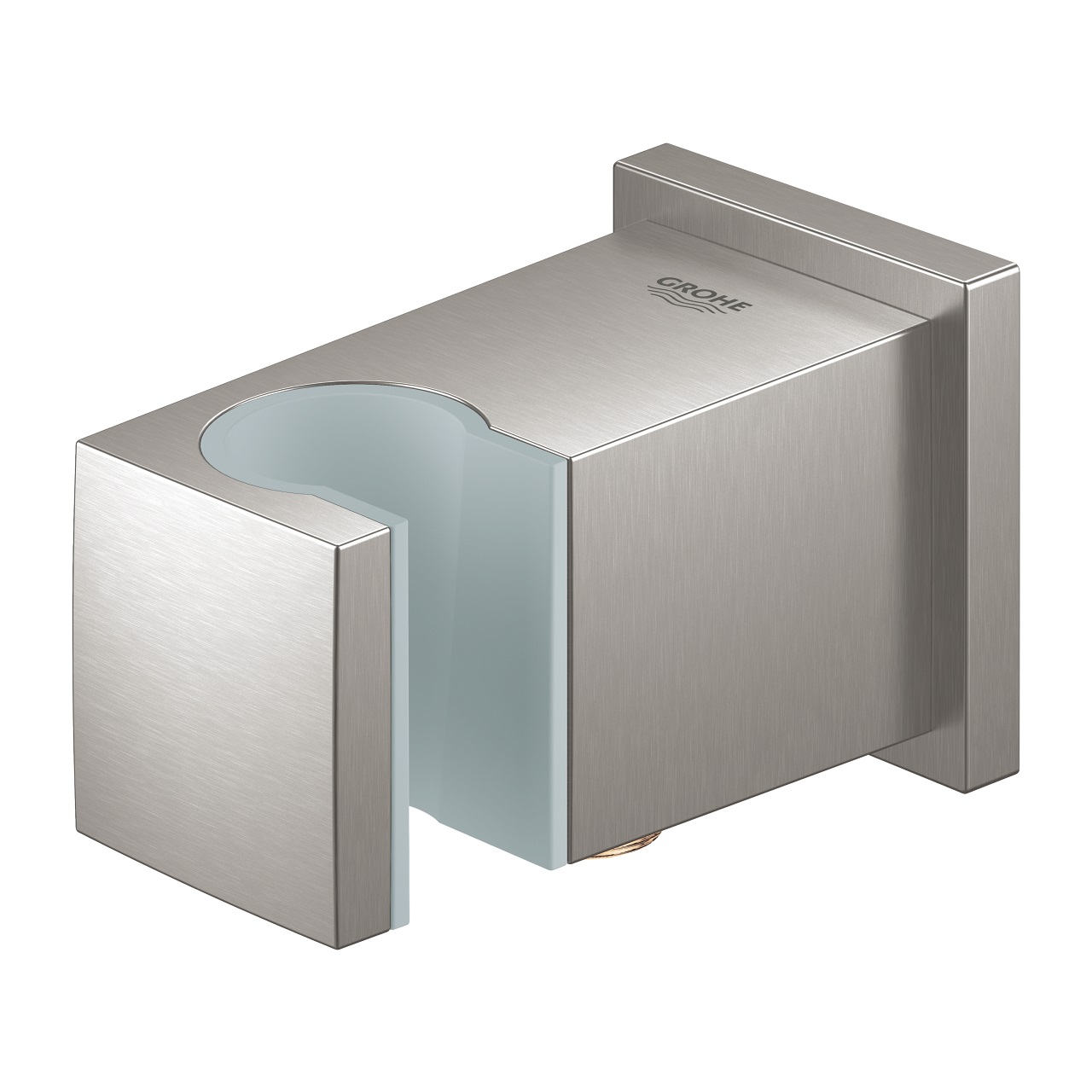 GROHE Euphoria Cube Codo di uscita 1/2 con supporto per doccetta, design squadrato, finitura supersteel - Cod. 26370DC0