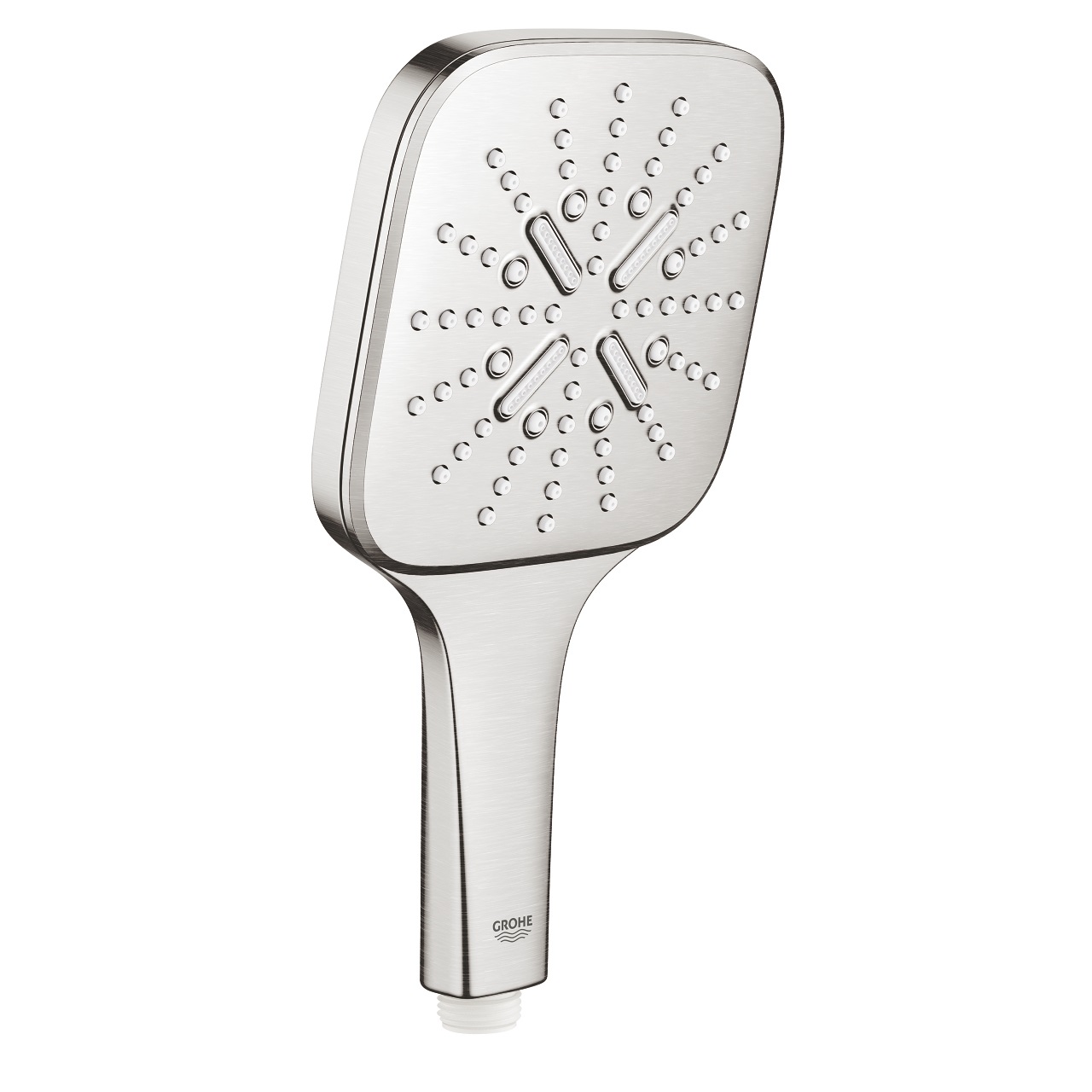 Grohe Rainshower 130 SmartActive Cube Doccia a 3 Getti in Acciaio Supersteel con DripStop e EcoJoy