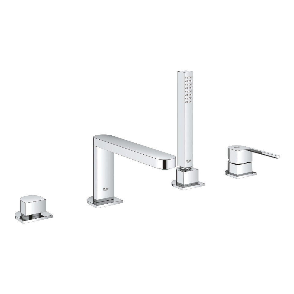 Grohe Plus Miscelatore Monocomando Bordo Vasca a 4 Fori Cromo con Cartuccia Ceramica e Limitatore di Temperatura