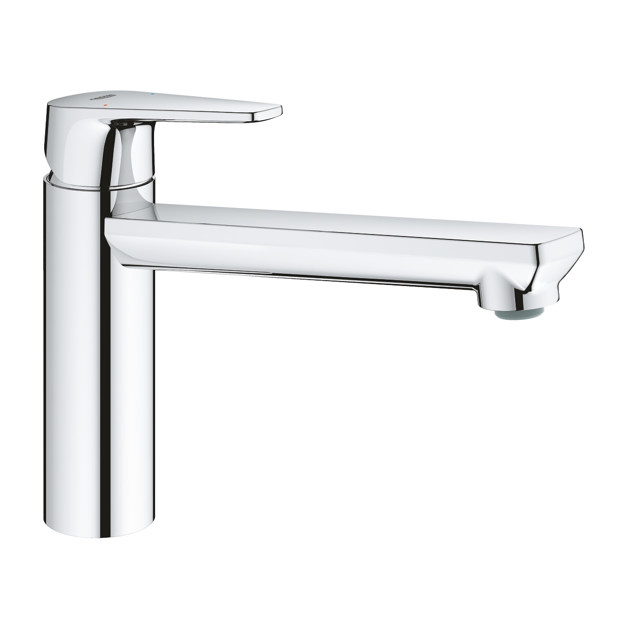 Grohe 31693000 BauEdge Miscelatore da Cucina Monocomando Cromo con Bocca Girevole 140°, Cartuccia LongLife e Tecnologia GROHE Zero