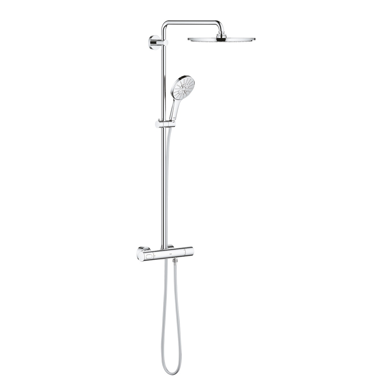 Grohe Rainshower SmartActive 310 - Sistema Doccia Termostatico con Soffione Rainshower Cosmo, Cromo, Rotondo