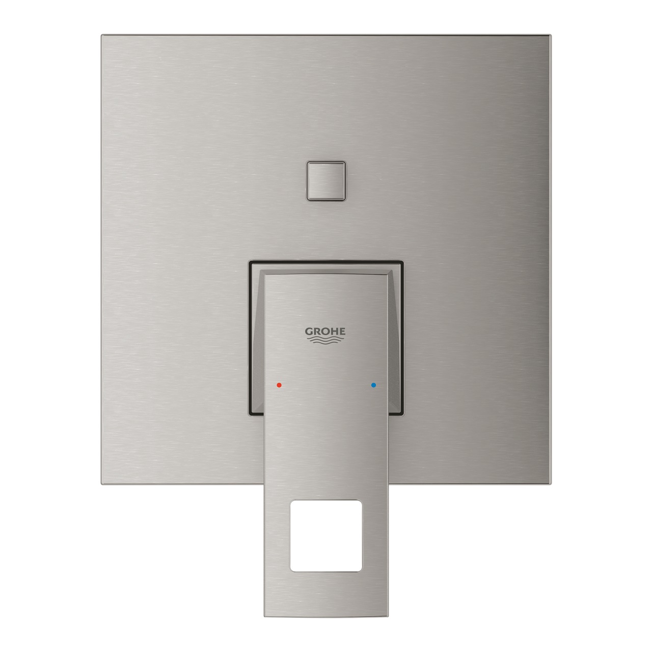 GROHE Eurocube Miscelatore Monocomando per Vasca e Doccia con Deviatore a 2 Vie, Finitura SuperSteel, Cod. 24062DC0