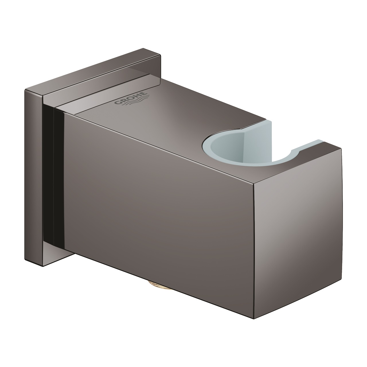 Grohe Euphoria Cube Curva Presa Acqua con Supporto Doccetta - Grafite Lucido, Design Squadrato, Cod. 26370A00