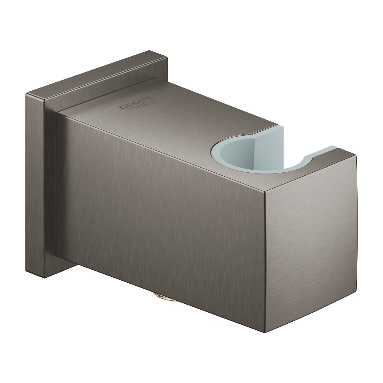 Grohe Euphoria Cube Curva Presa Acqua con Supporto Doccetta - Grafite Spazzolato, Design Squadrato, Cod. 26370AL0