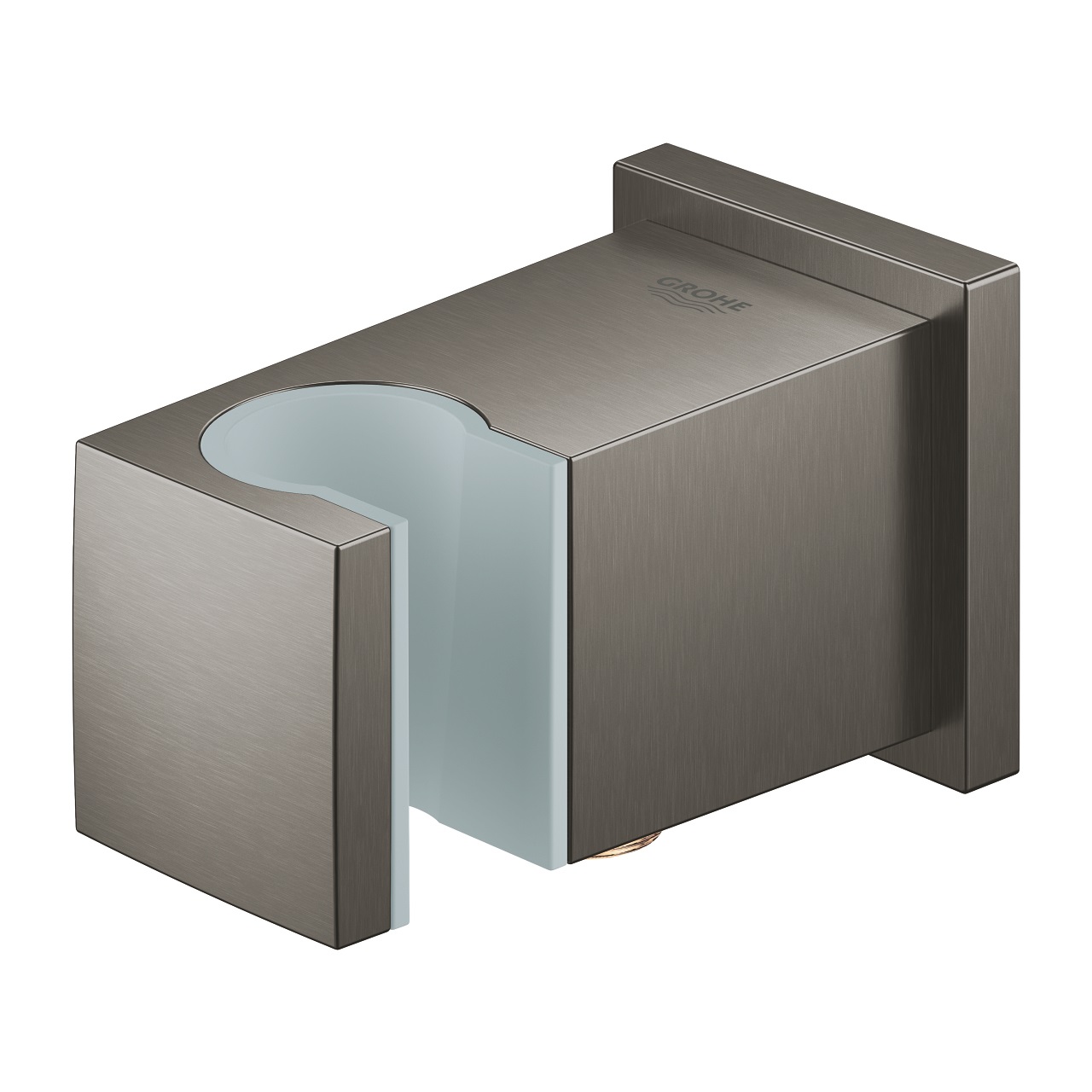 Grohe Euphoria Cube Curva Presa Acqua con Supporto Doccetta - Grafite Spazzolato, Design Squadrato, Cod. 26370AL0