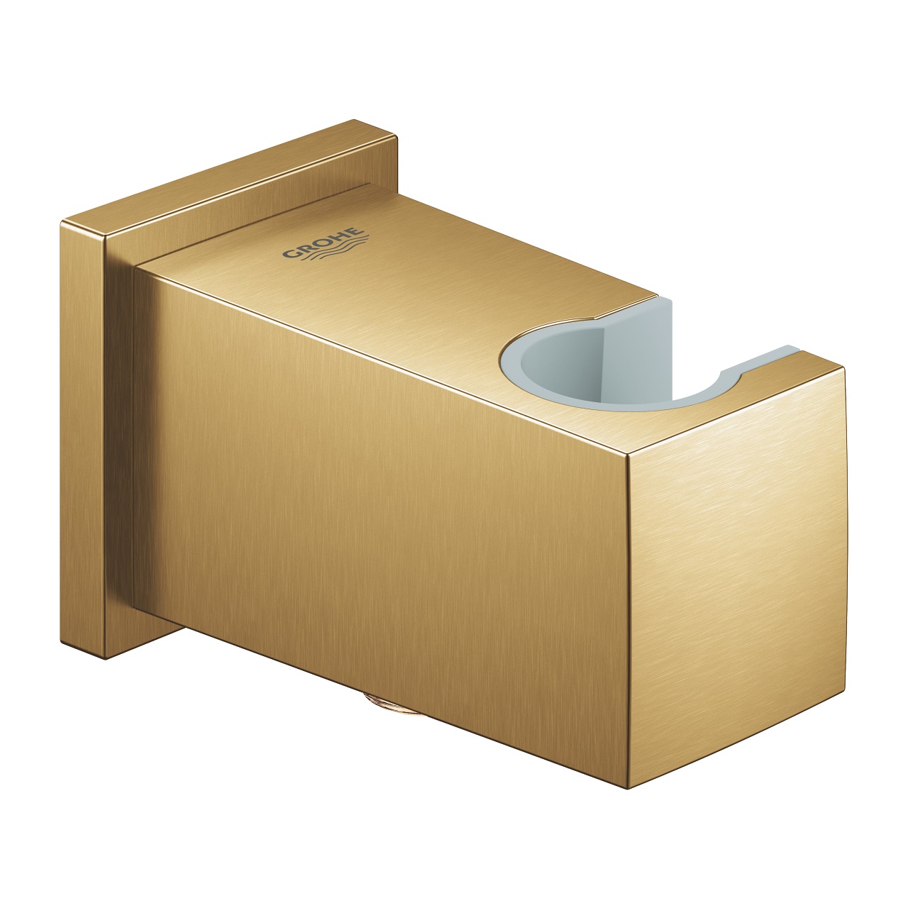 Grohe Euphoria Cube Oro Spazzolato - Supporto Doccetta con Attacco per Tubo Flessibile e Sicurezza contro il Reflusso