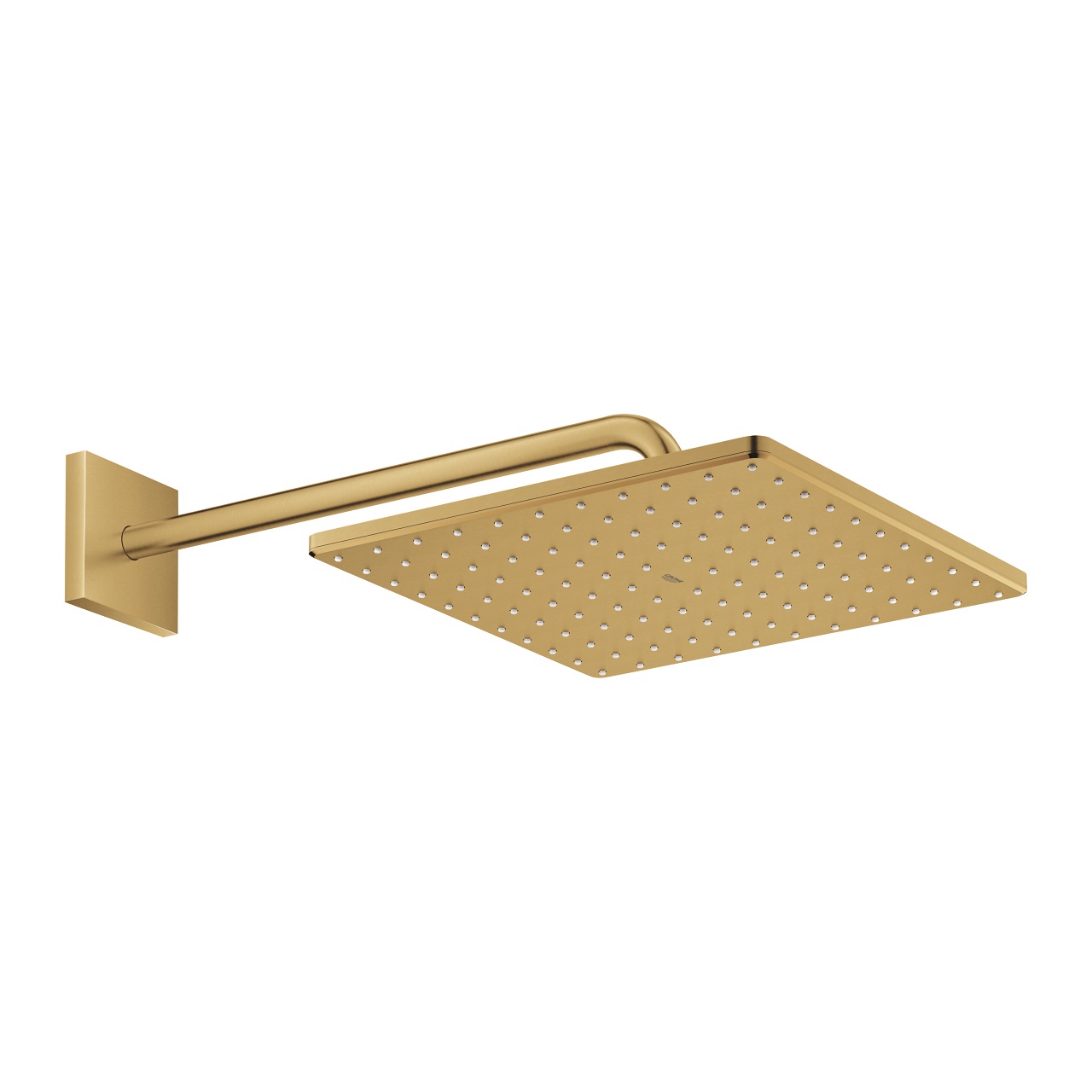Grohe Rainshower Mono 310 Cube Oro Spazzolato - Soffione Doccia 310x310 mm con Braccio 422 mm e Getto PureRain