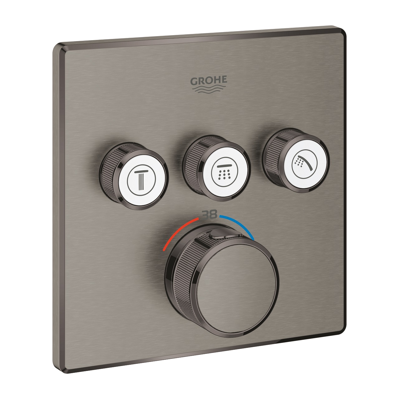 Grohe Grohtherm SmartControl Miscelatore Termostatico a 3 Vie in Grafite Spazzolato - 29126AL0